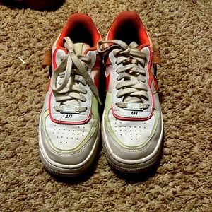 multi colored air force ones